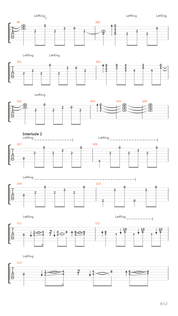 Name吉他谱