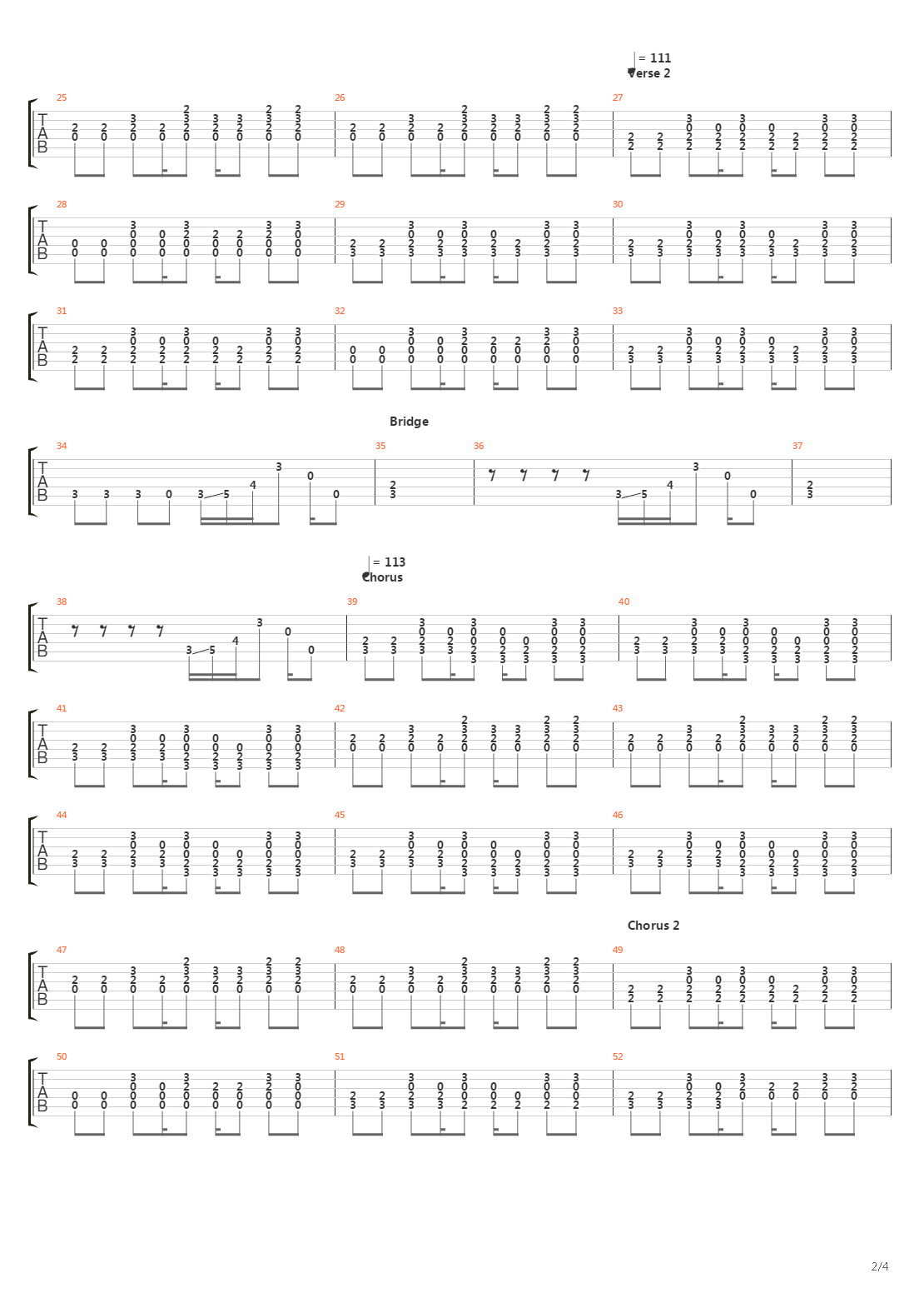 Slide吉他谱