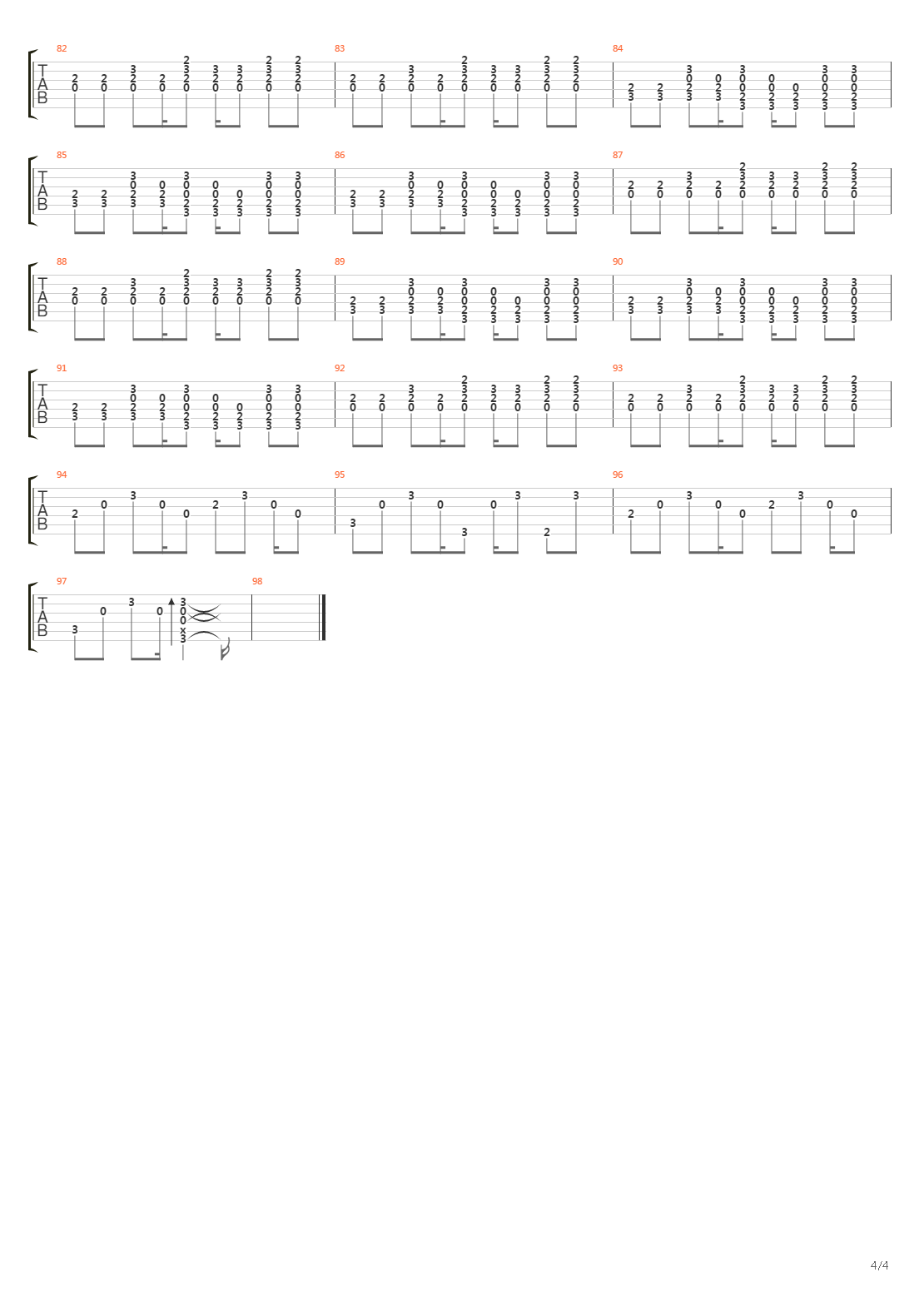 Slide吉他谱