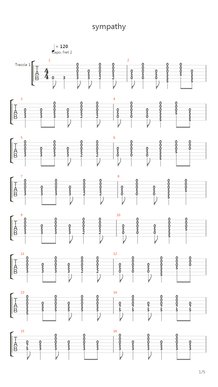 Sympathy吉他谱