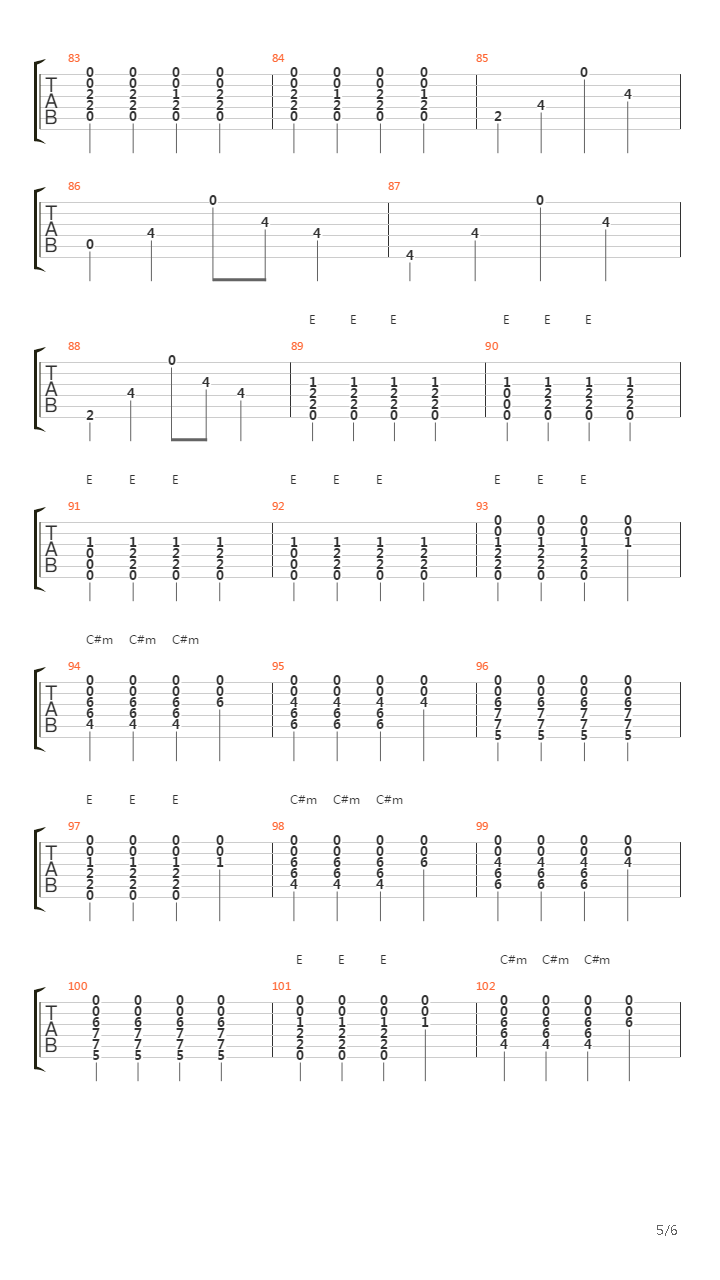 Two Days In February吉他谱