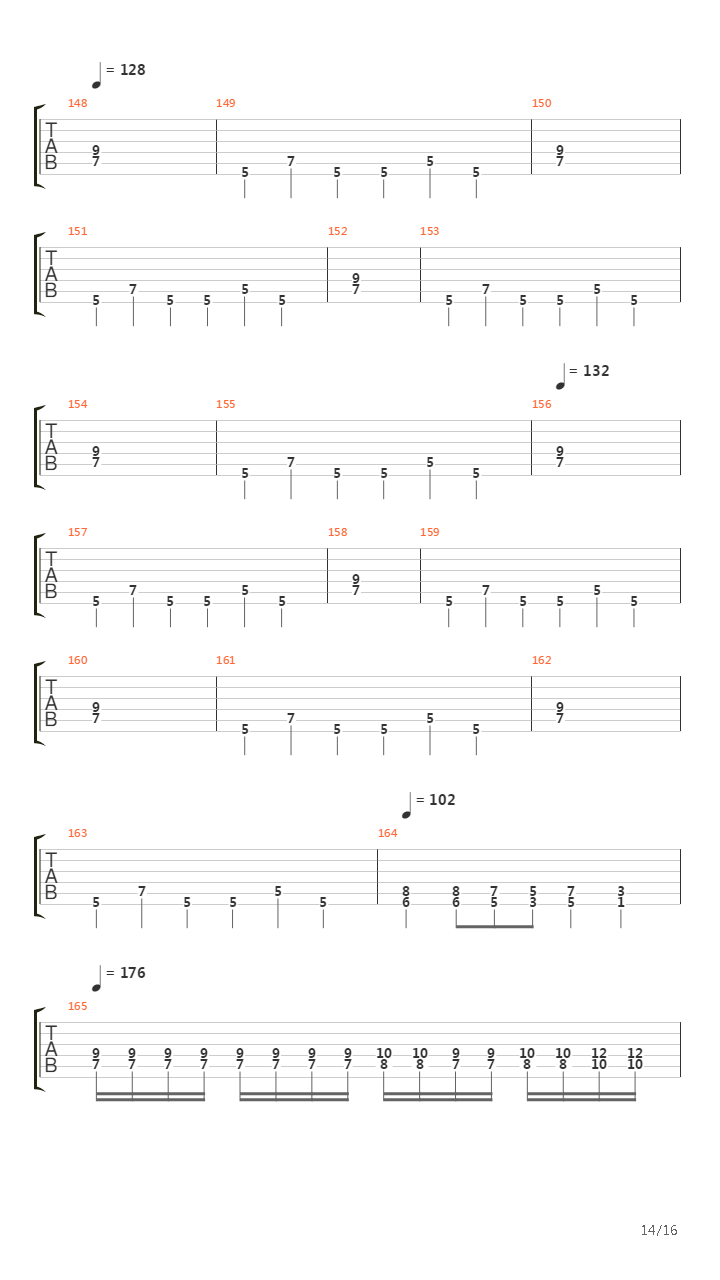A Crescendo Of Passion Bleeding吉他谱
