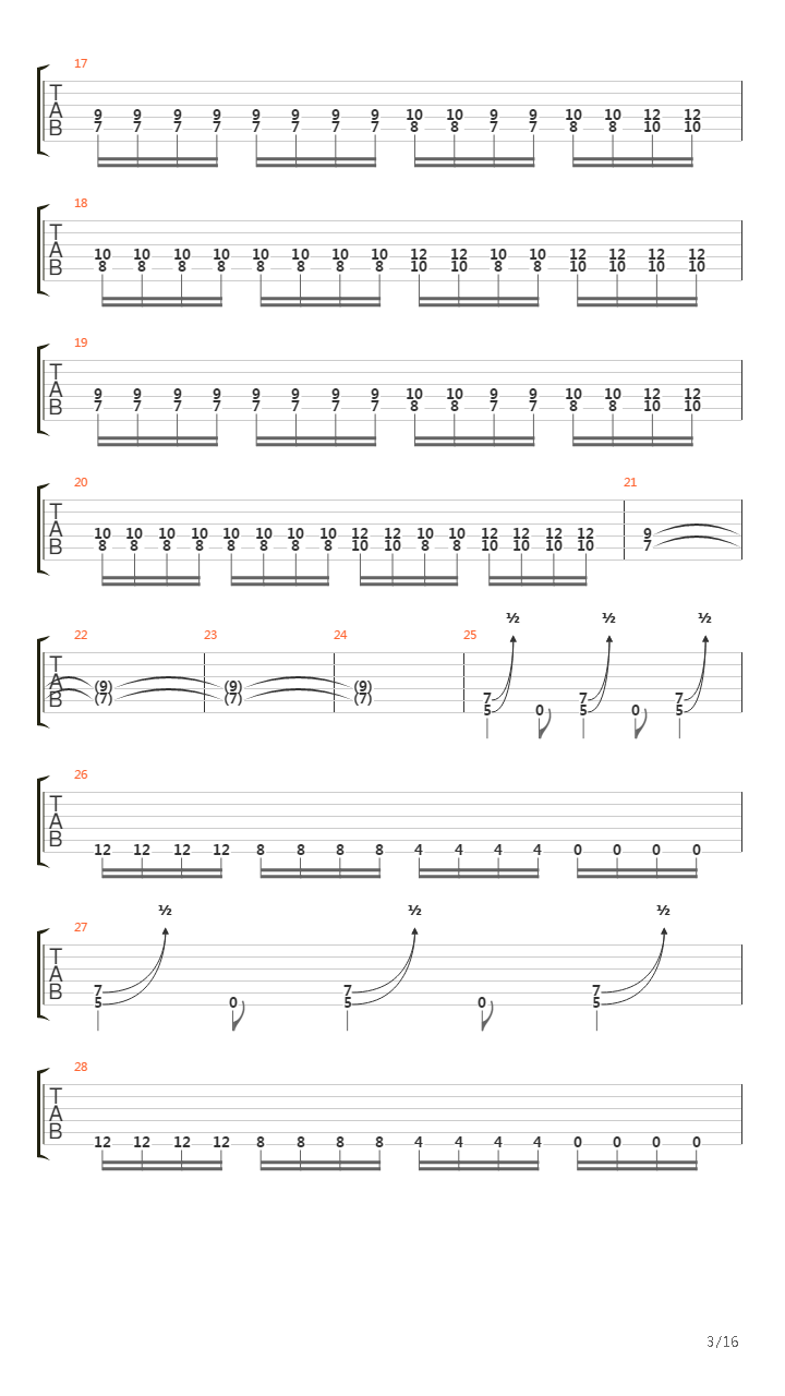 A Crescendo Of Passion Bleeding吉他谱