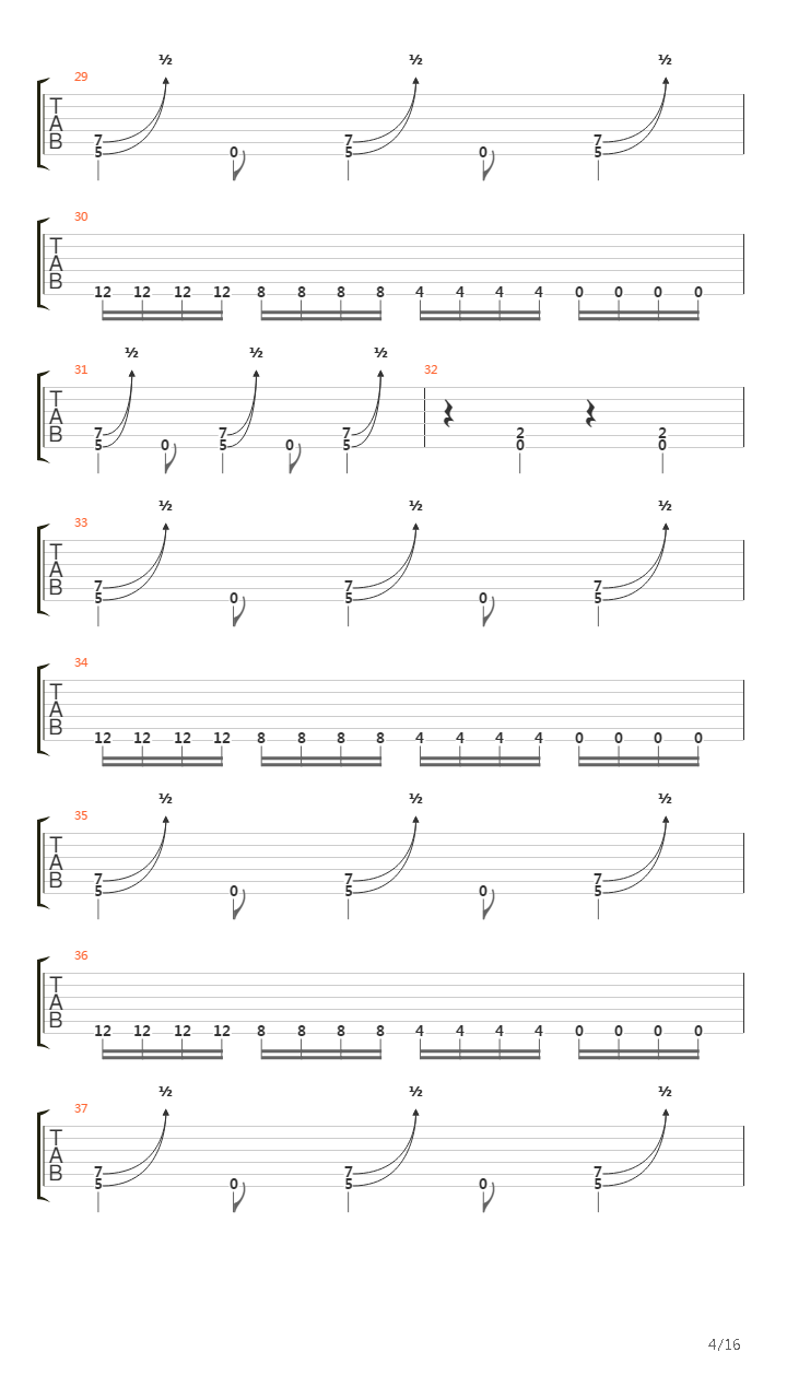 A Crescendo Of Passion Bleeding吉他谱