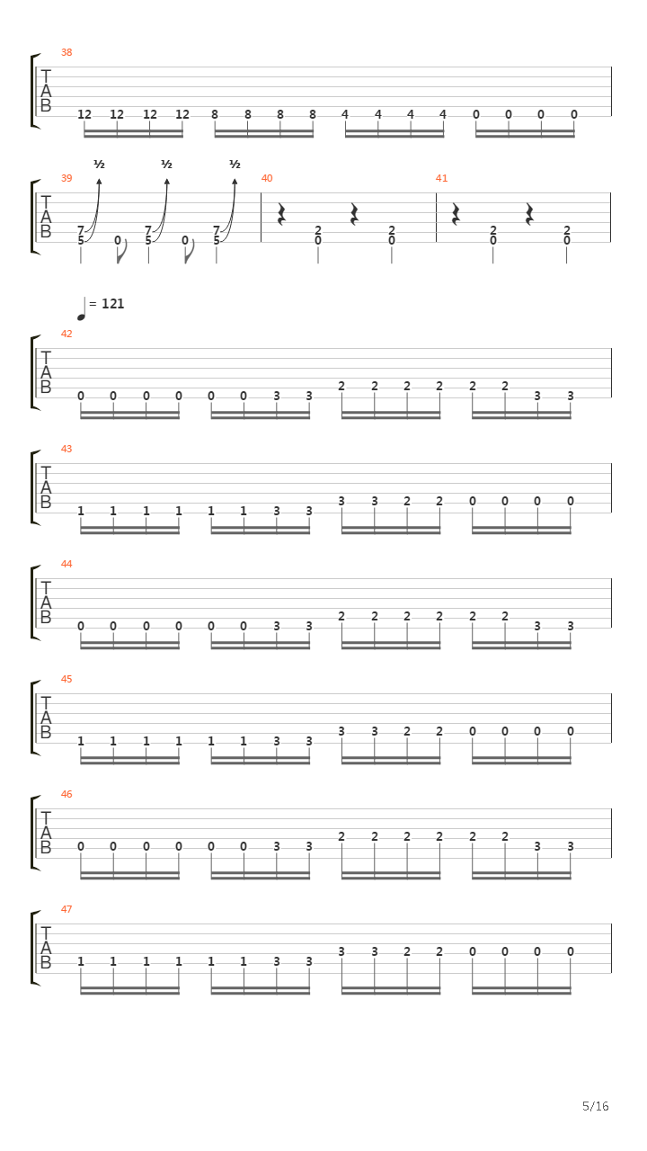 A Crescendo Of Passion Bleeding吉他谱