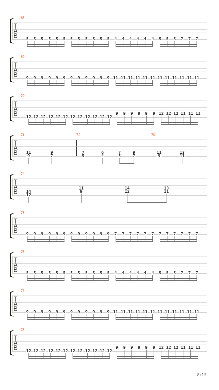 A Crescendo Of Passion Bleeding吉他谱
