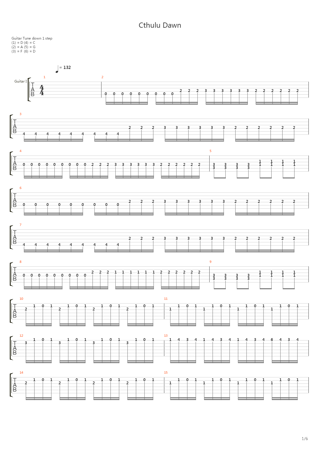 Cthulhu Dawn吉他谱