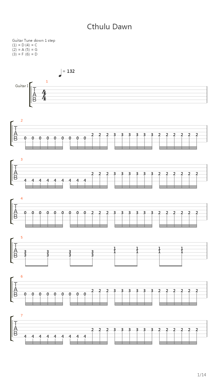 Cthulhu Dawn吉他谱