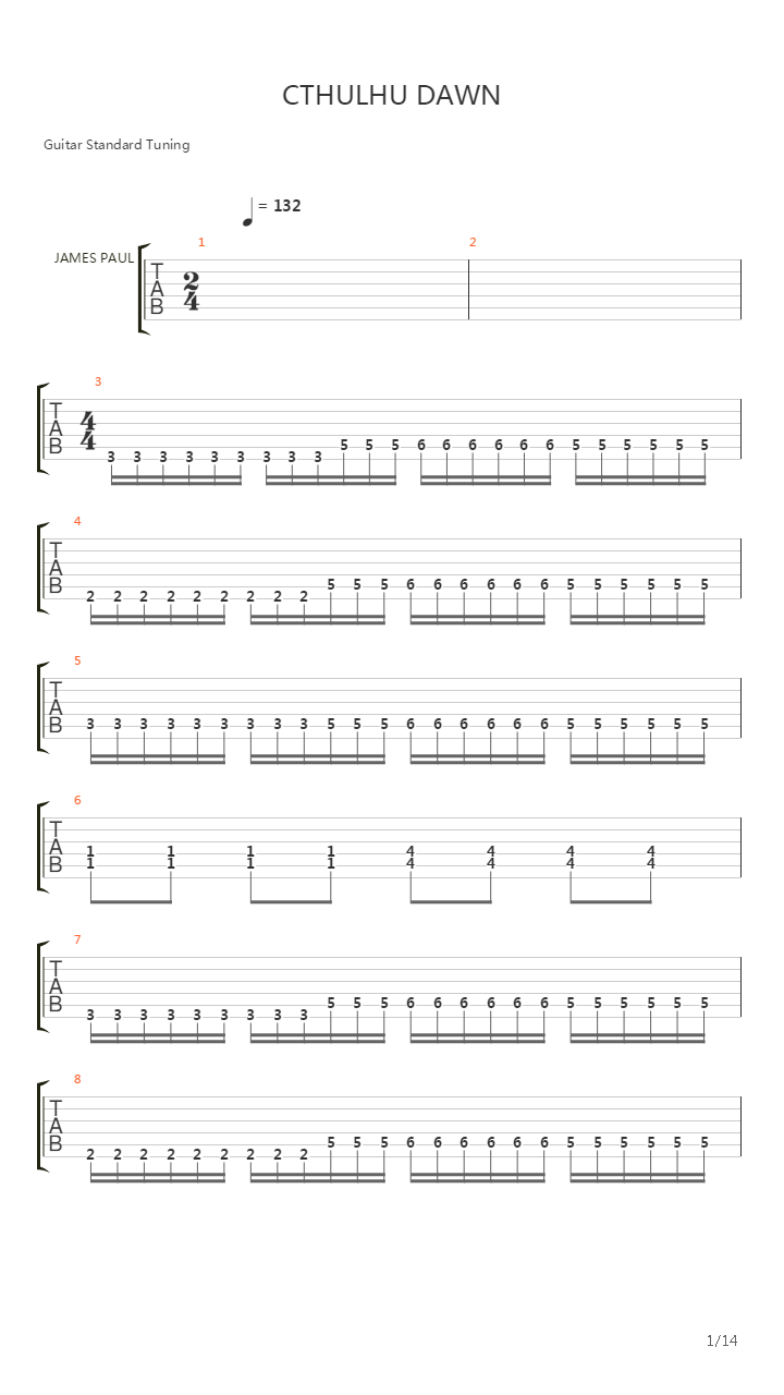 Cthulhu Dawn吉他谱