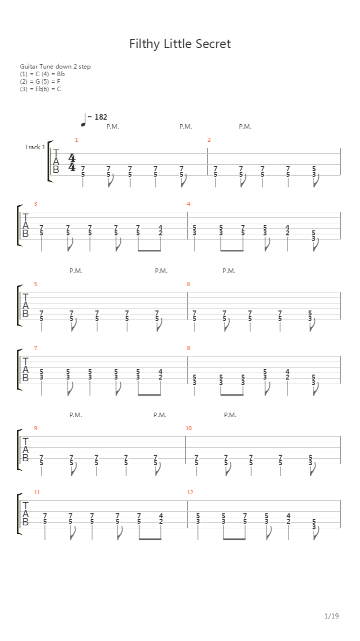 Filthy Little Secret吉他谱