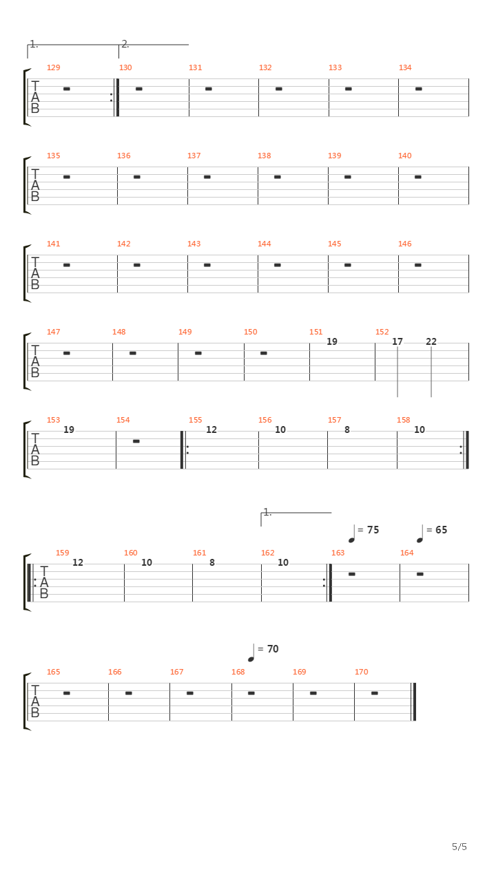 Her Ghost In The Fog吉他谱