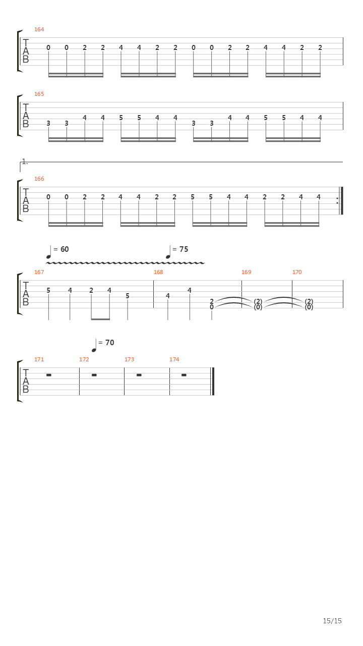 Her Ghost In The Fog吉他谱