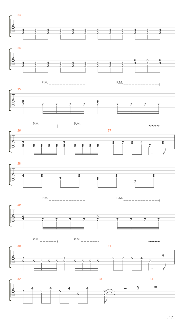 Her Ghost In The Fog吉他谱