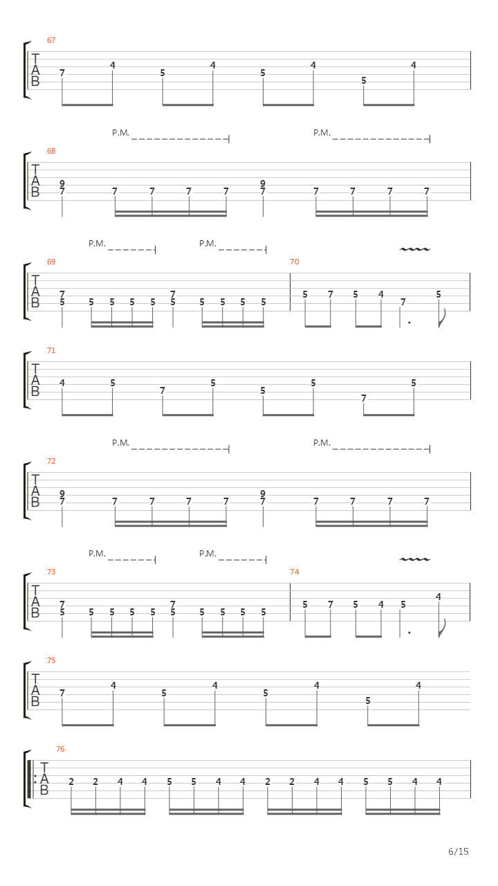 Her Ghost In The Fog吉他谱