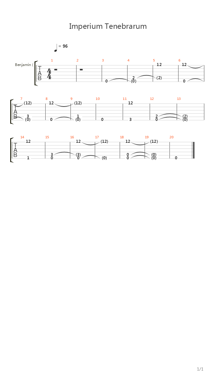 Imperium Tenebraum吉他谱