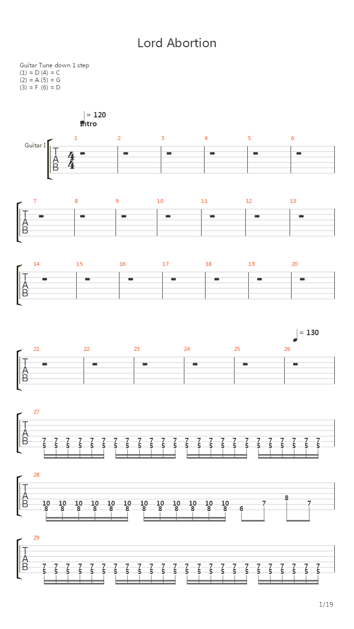 Lord Abortion吉他谱