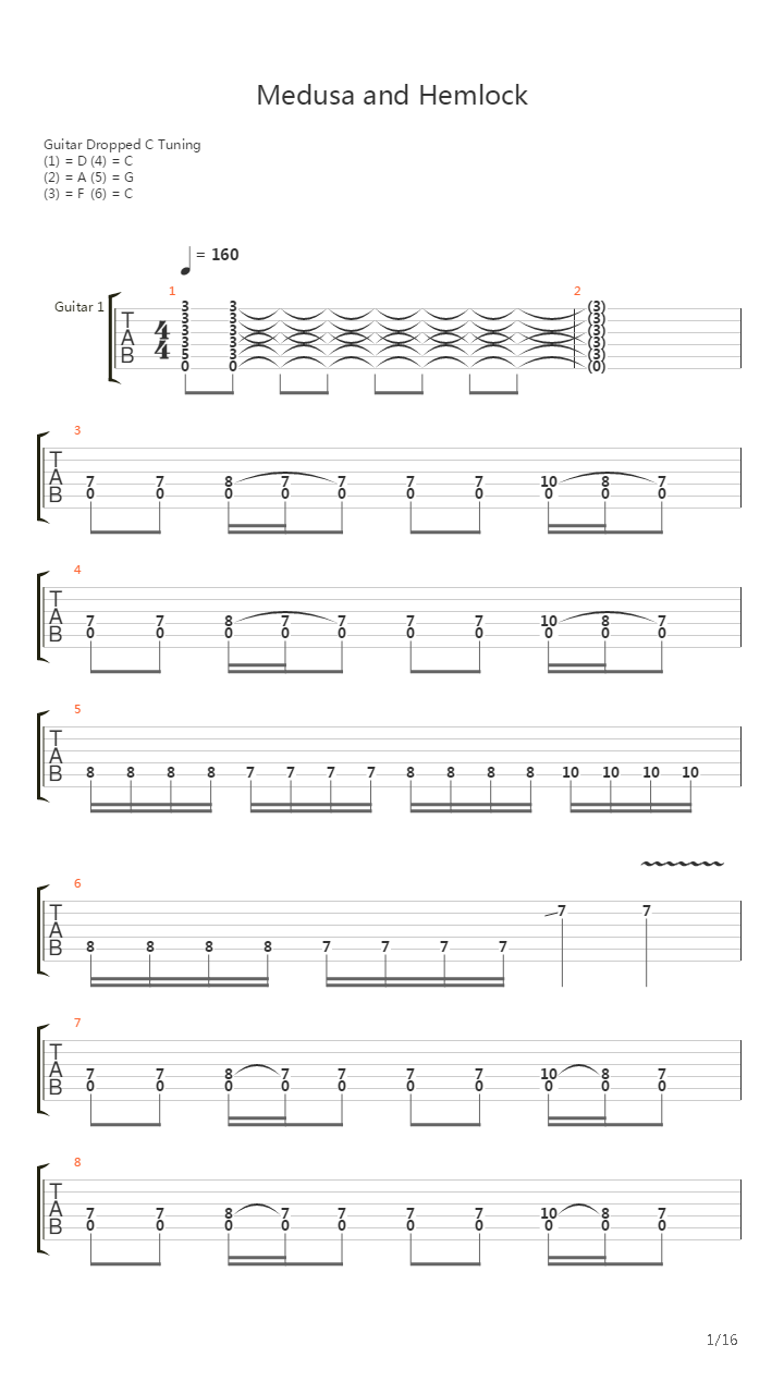Medusa And Hemlock吉他谱