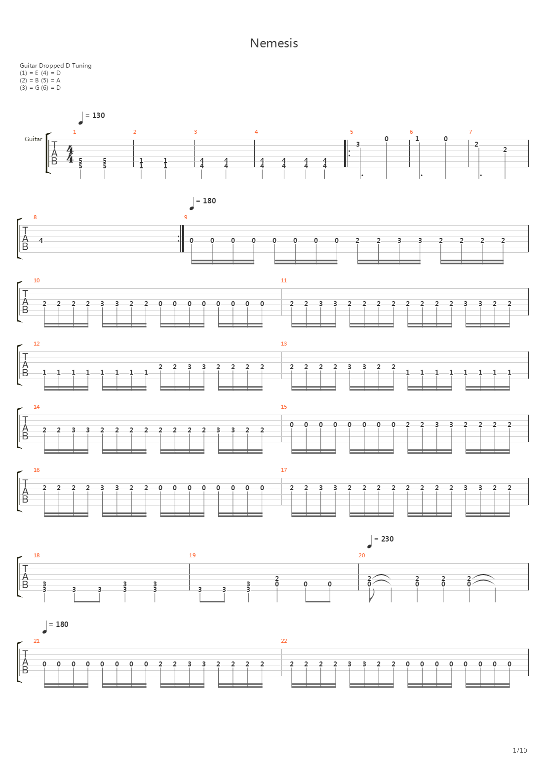 Nemesis吉他谱