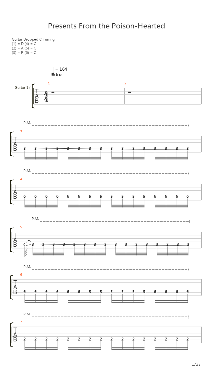 Presents From The Poison-hearted吉他谱