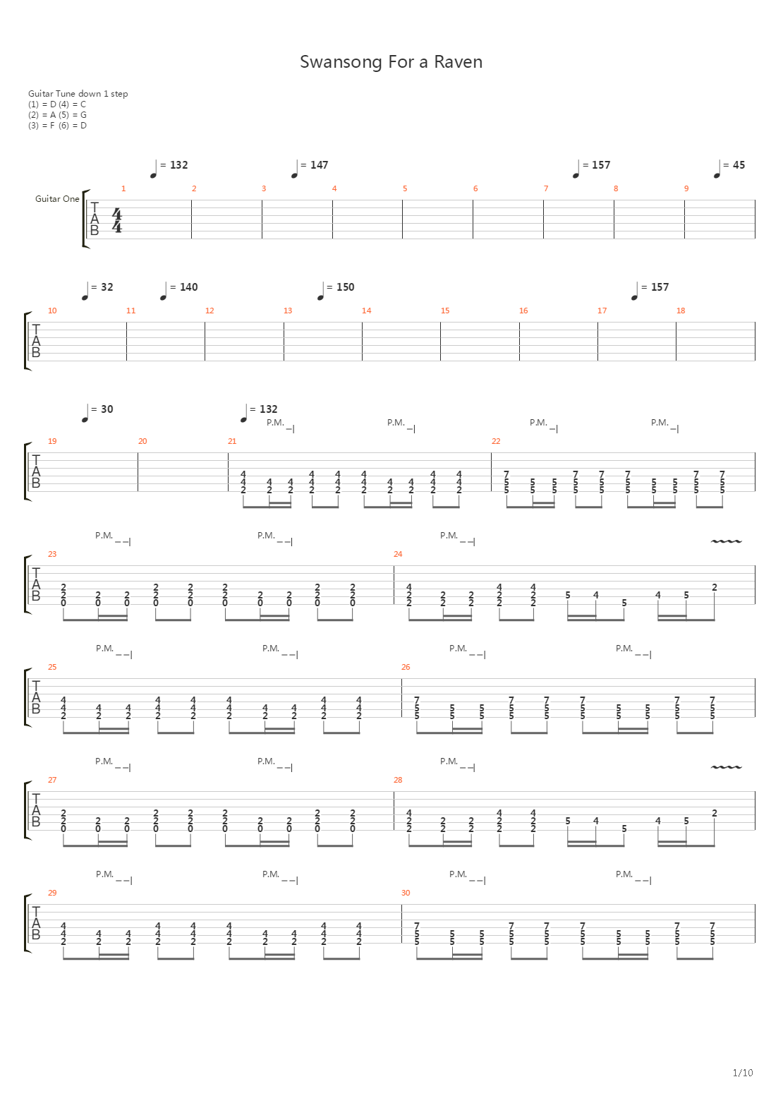 Swansong For A Raven吉他谱