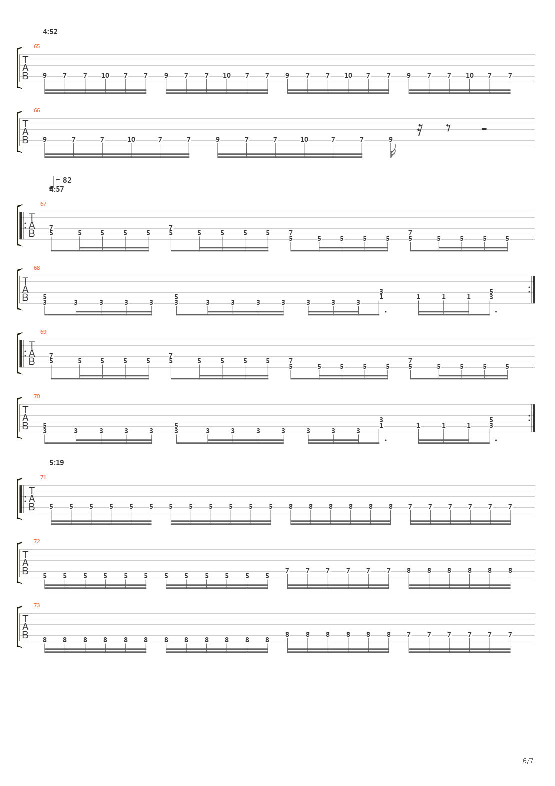 Thirteen Autumns And A Widow吉他谱