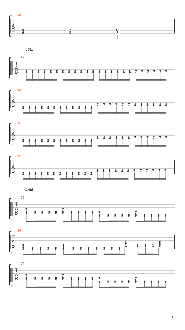 Thirteen Autumns And A Widow吉他谱
