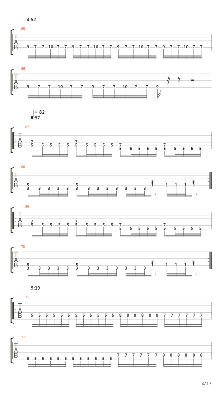Thirteen Autumns And A Widow吉他谱