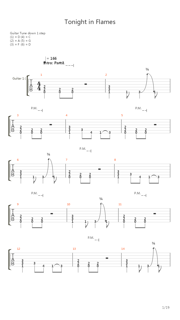 Tonight In Flames吉他谱