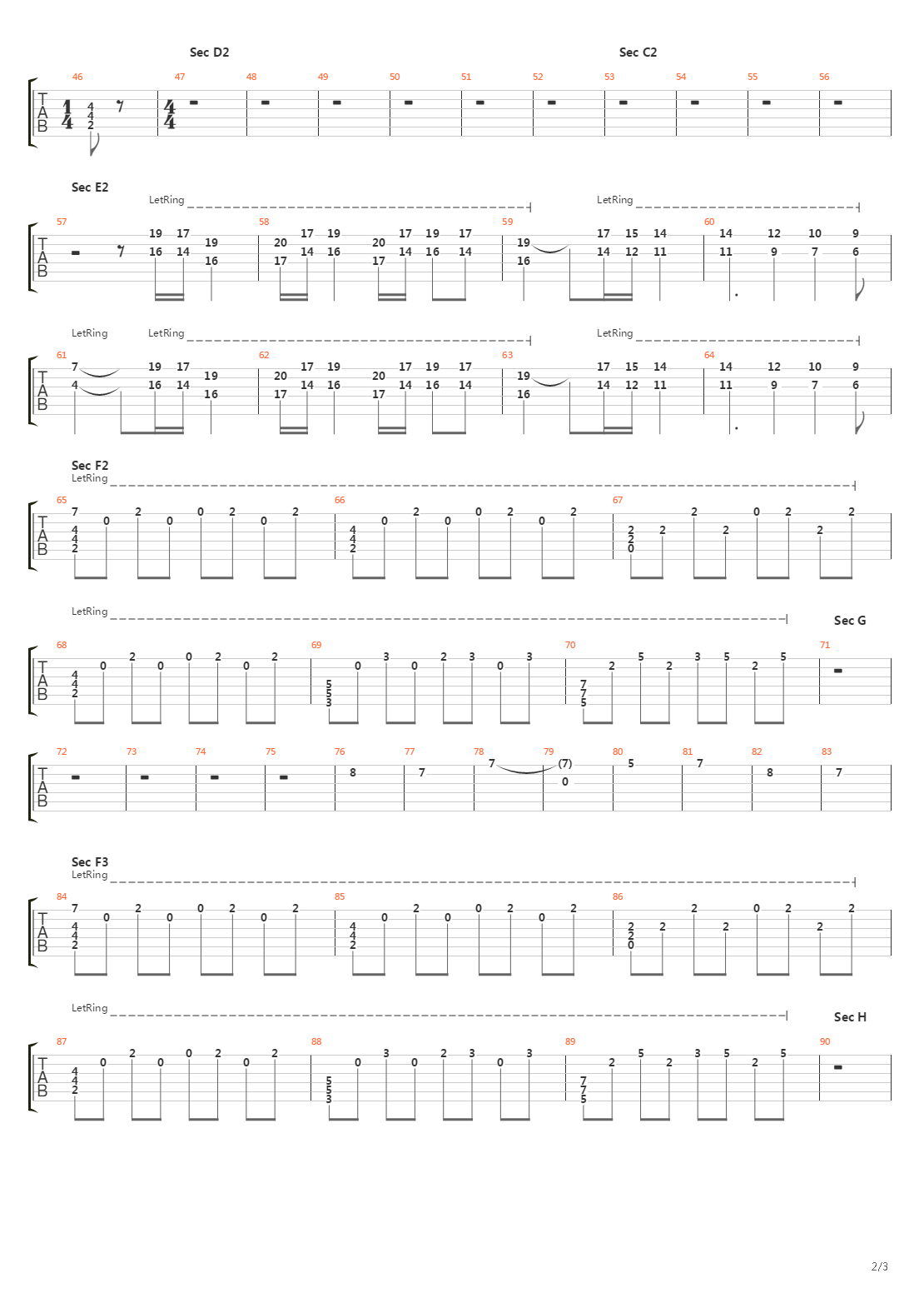 Hours Passed In Exile吉他谱