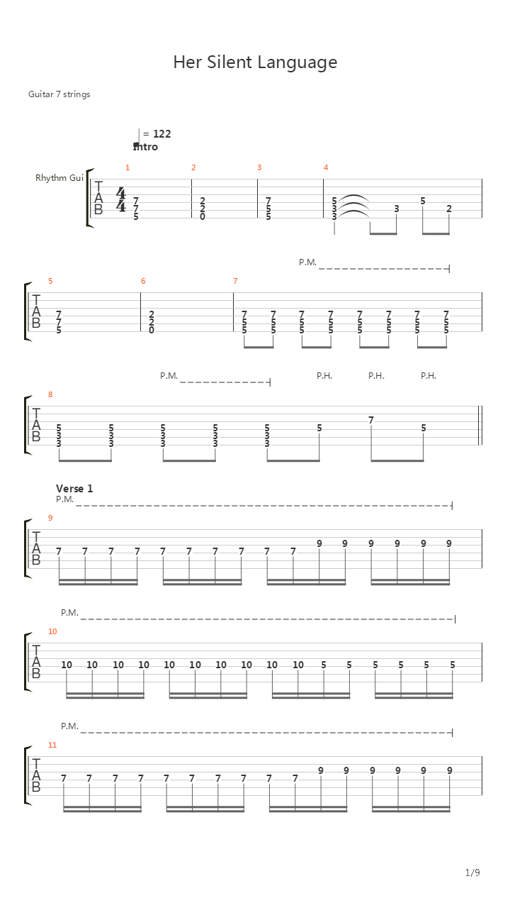 Her Silent Language吉他谱