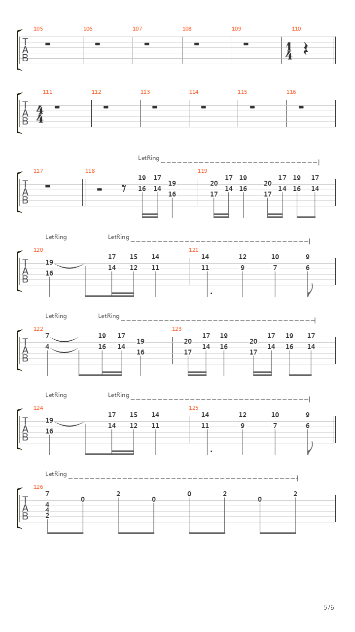 Hours Passed In Exile吉他谱