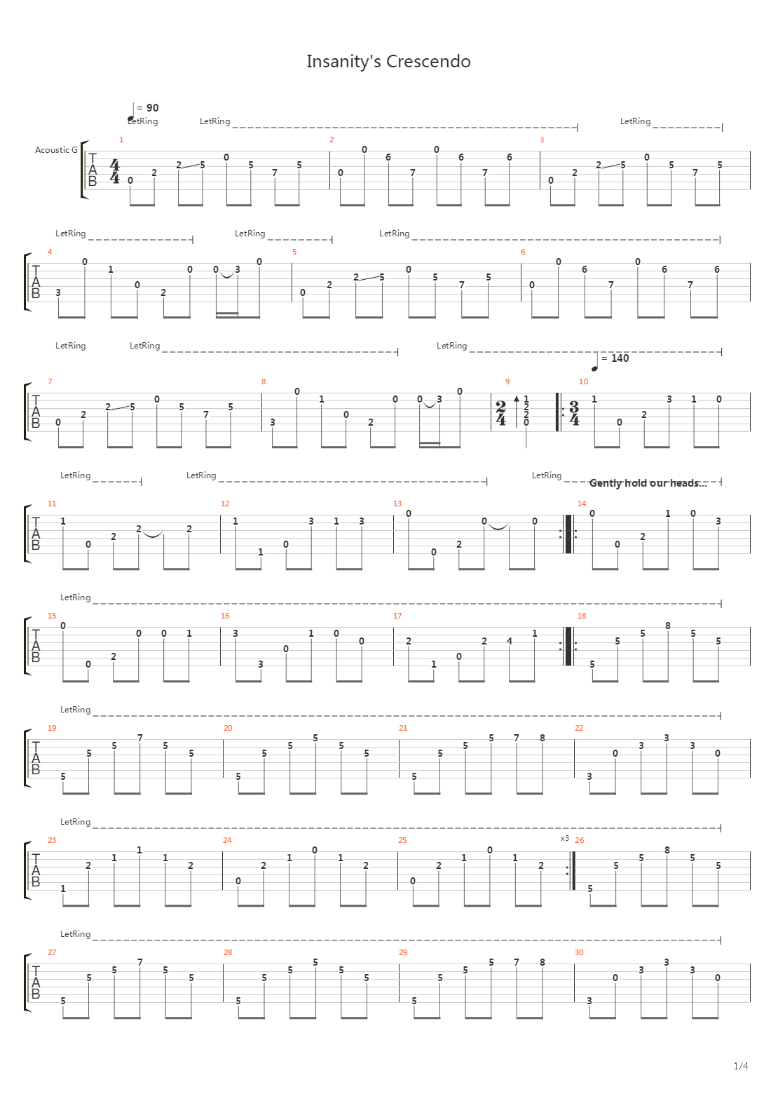 Insanitys Crescendo吉他谱