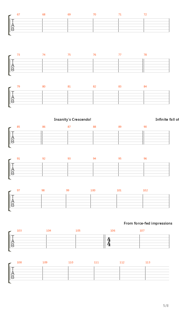 Insanitys Crescendo吉他谱