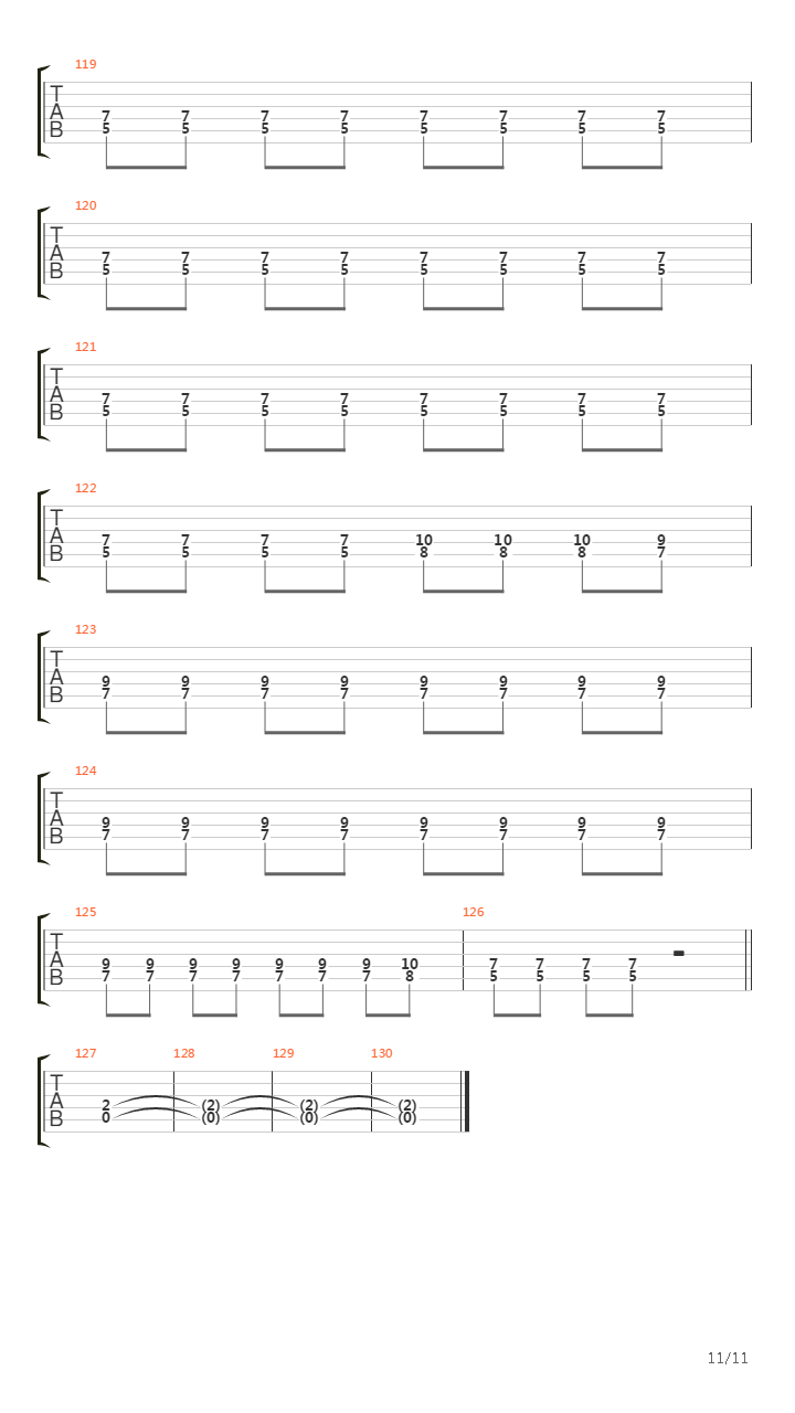 Single Part Of Two吉他谱