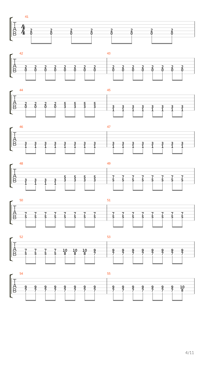 Single Part Of Two吉他谱