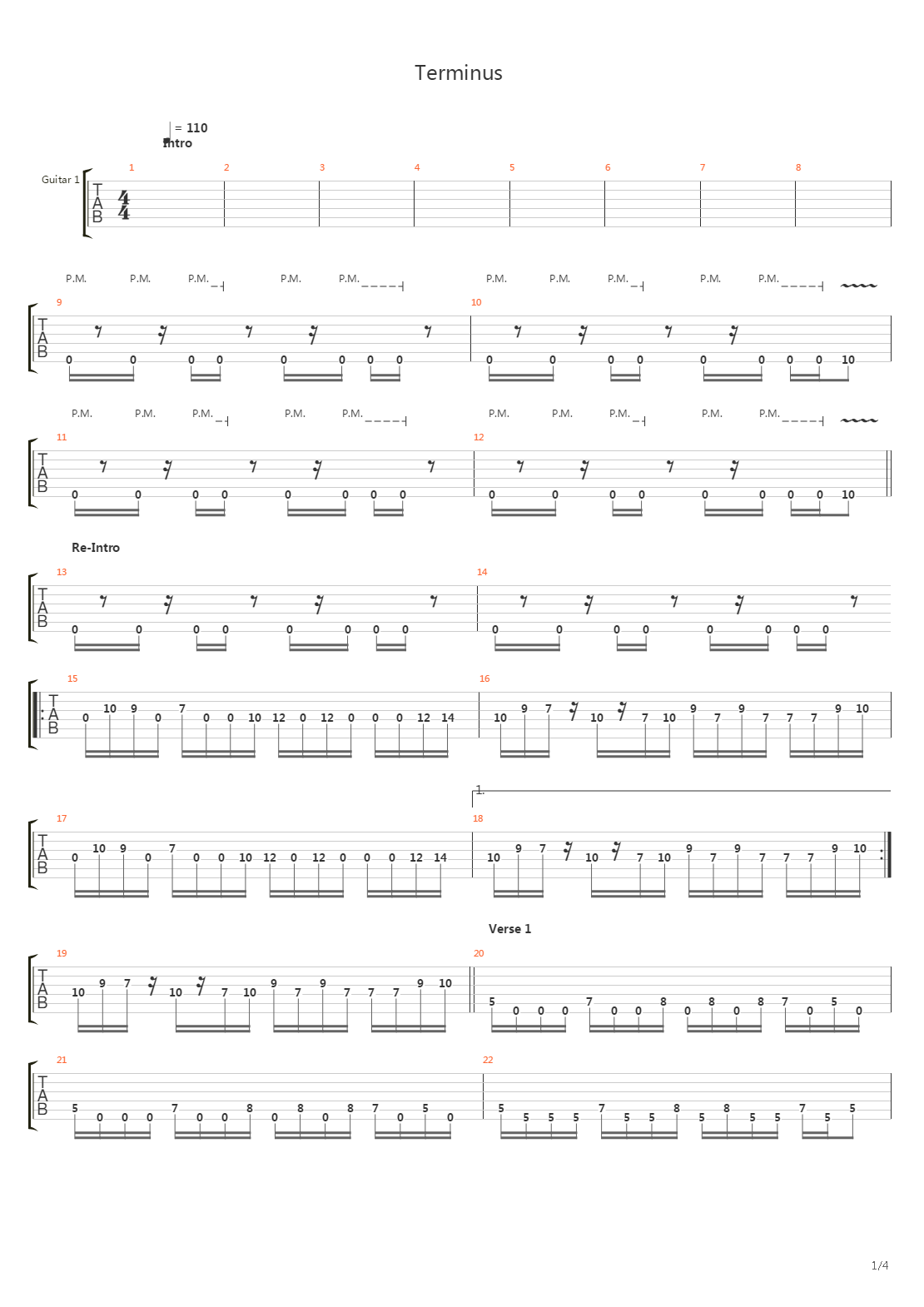 Terminus吉他谱