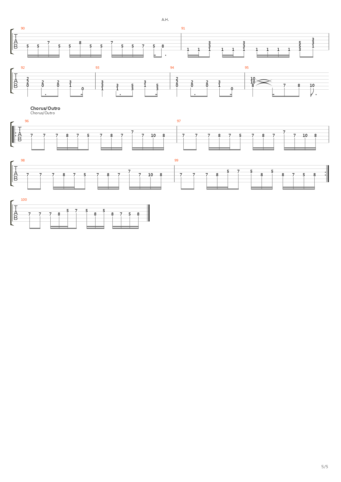 White Noise Black Silence吉他谱