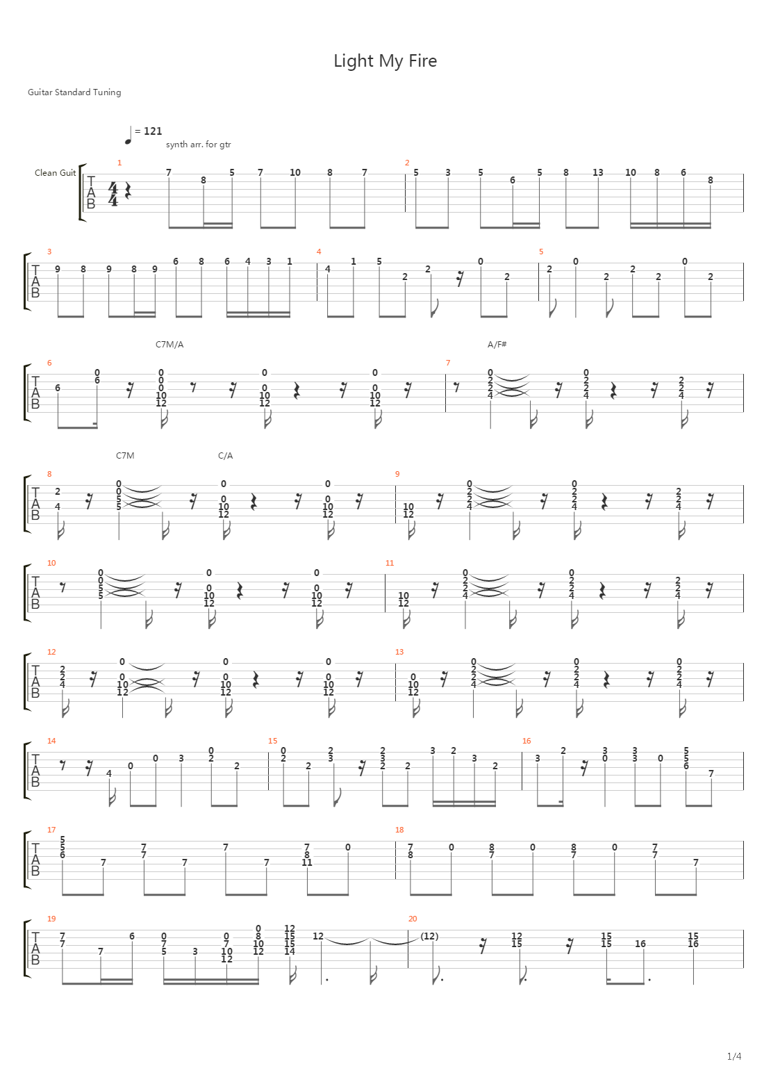 Light My Fire吉他谱