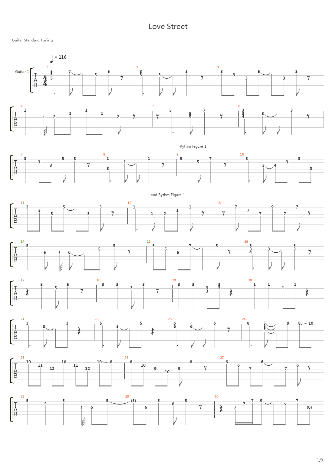 Love Street吉他谱