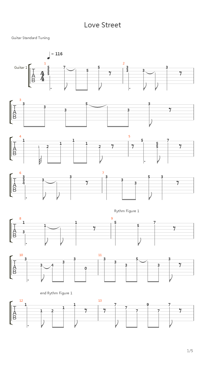 Love Street吉他谱