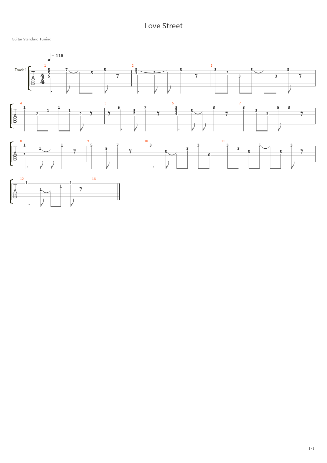 Love Street吉他谱