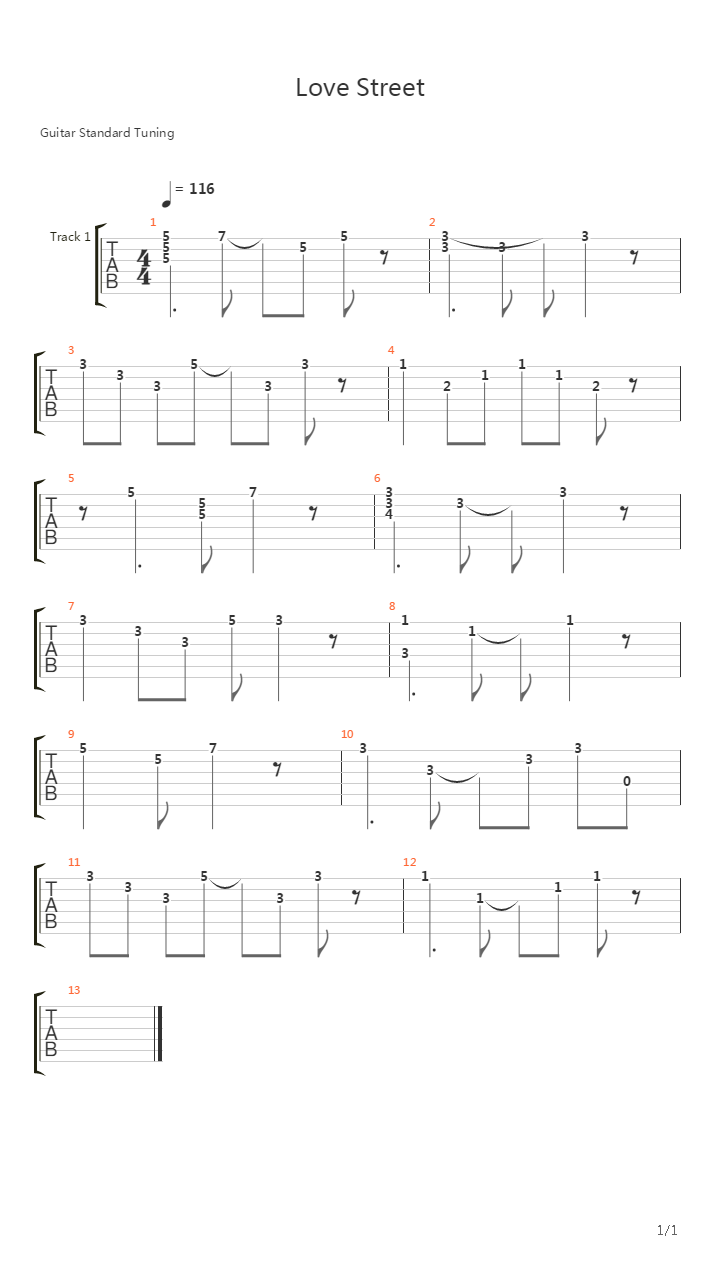 Love Street吉他谱