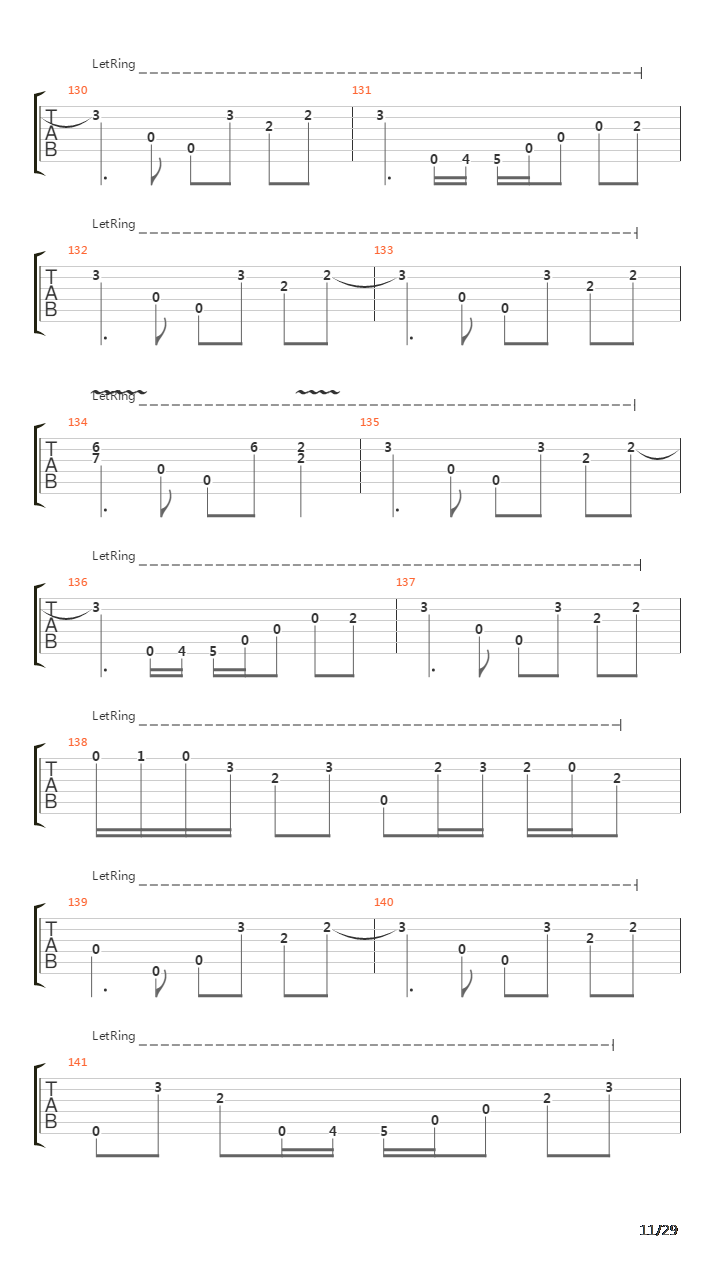 The End吉他谱