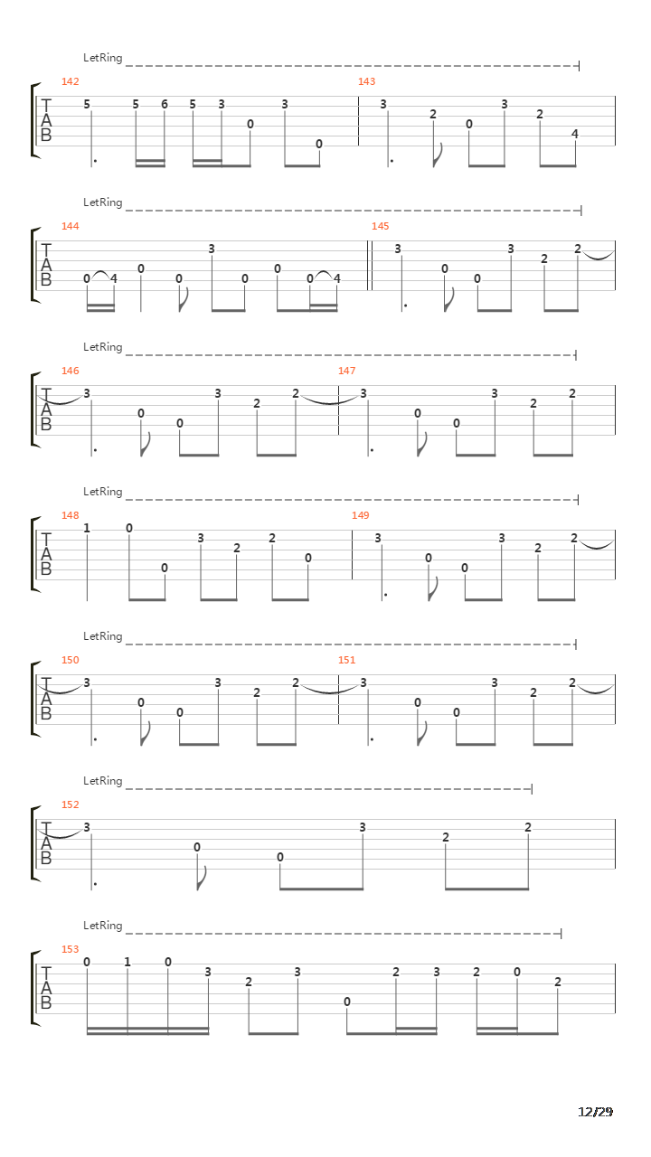 The End吉他谱