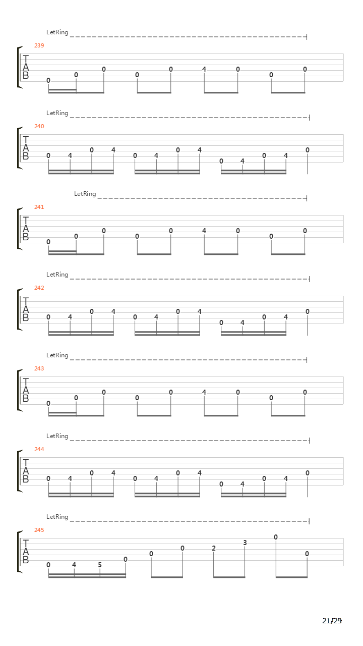 The End吉他谱