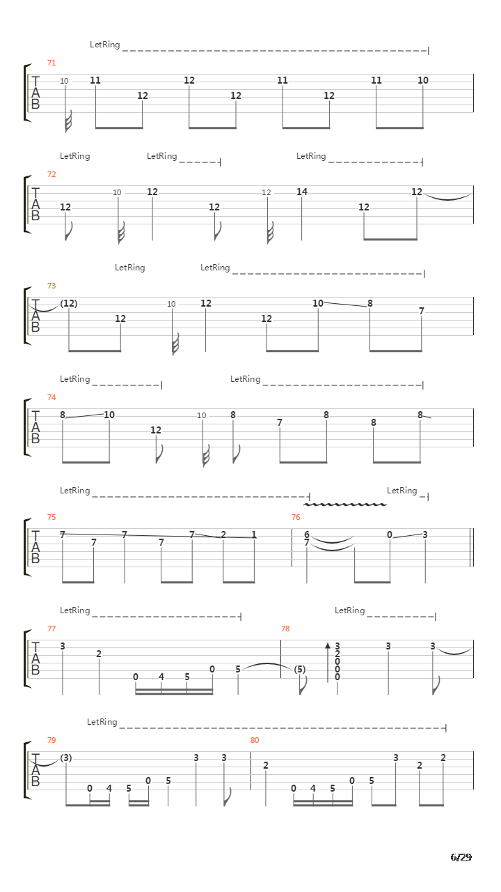 The End吉他谱