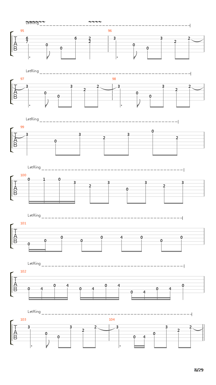 The End吉他谱