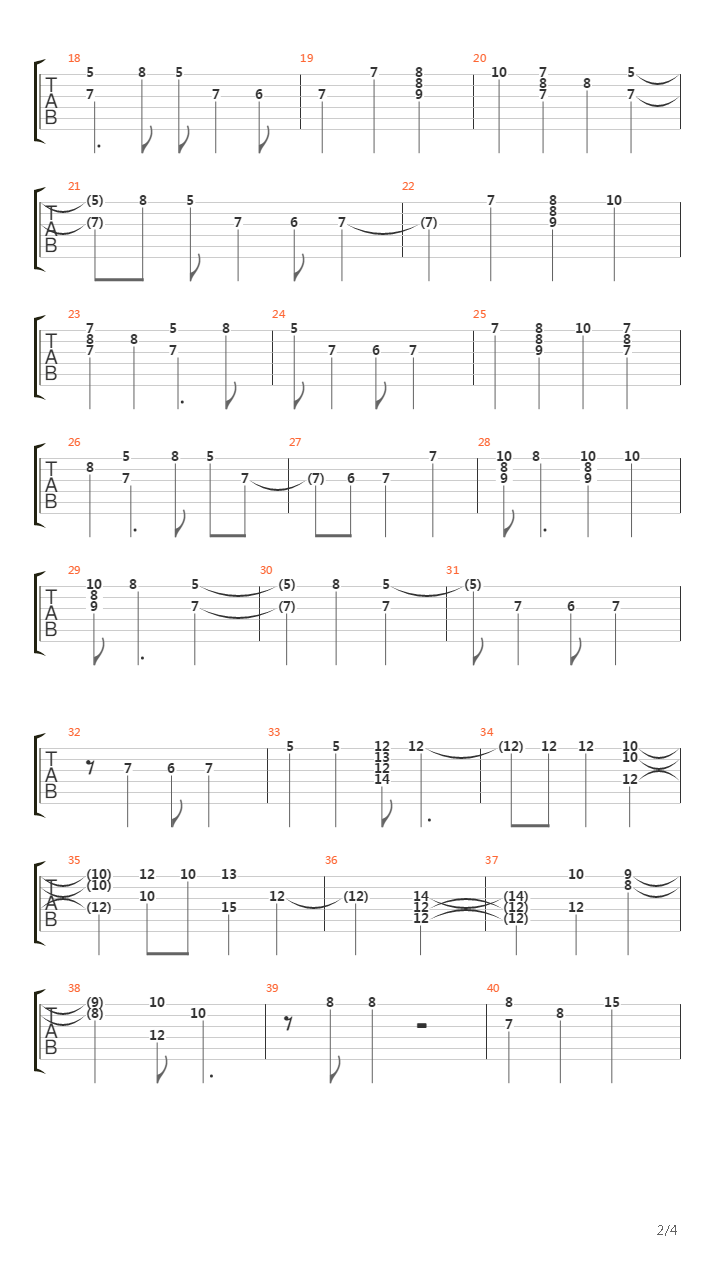 The End吉他谱