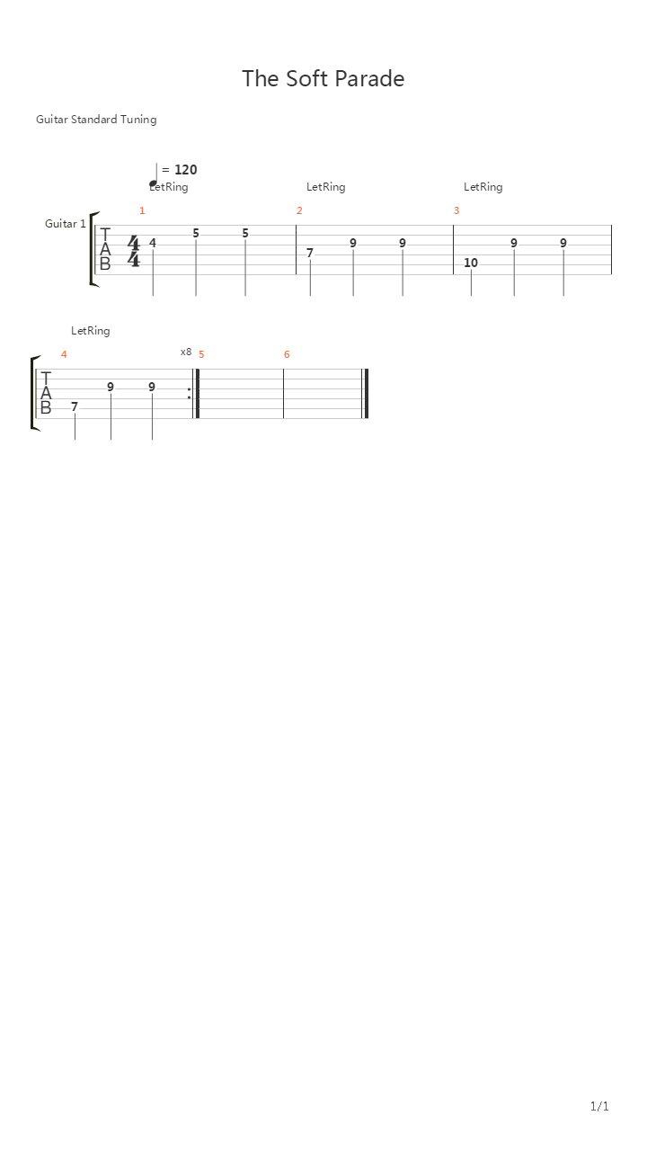 The Soft Parade吉他谱