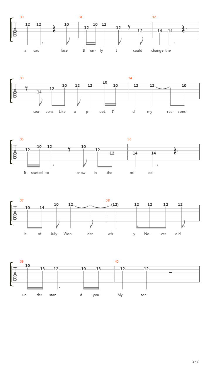 Blind吉他谱